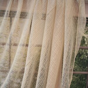 Bézs len hatású fényáteresztő függöny